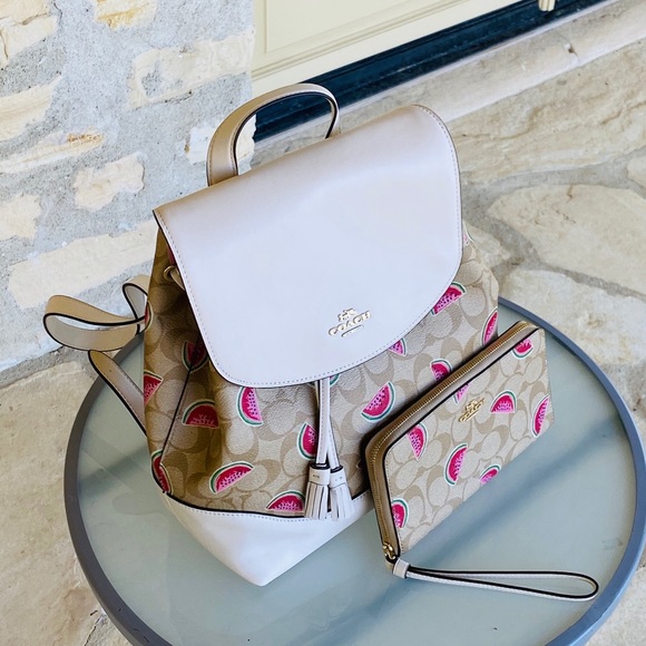 NWT Coach Elle backpack&wallet watermelon - Picture 2 of 13